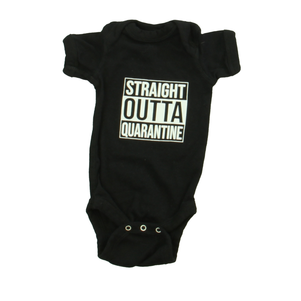 Rabbit Skins Unisex Black | White Onesie size: Newborn